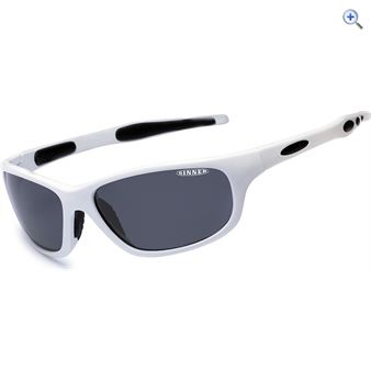 Sinner Rickard Sunglasses (Sintec/Smoke/Shiny White) - Colour: SHINY WHITE